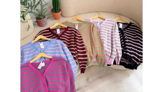 286 Cardigan stripe