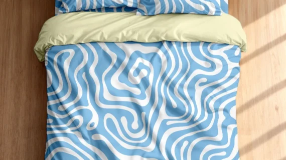 339 BEDCOVER BLUE